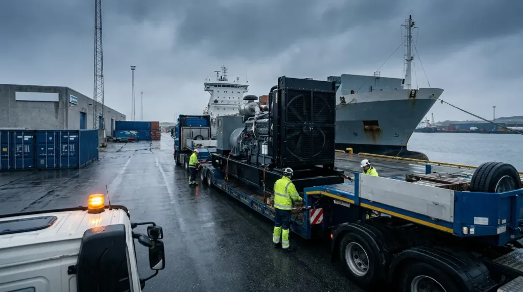 Transport i import agregatu prądotwórczego z Wielkiej Brytanii