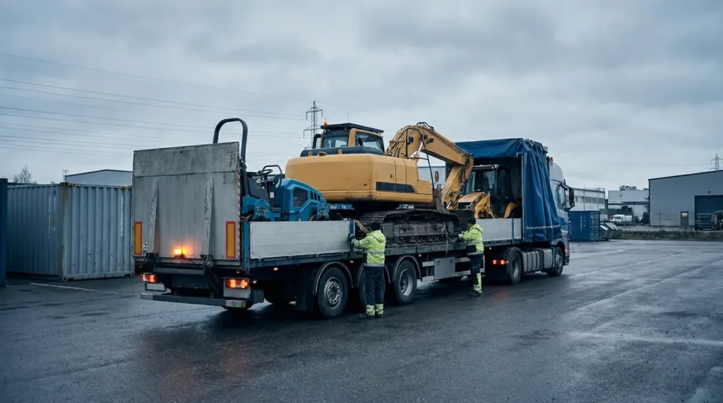 Transport maszyny z aukcji Brightwells w UK do Polski
