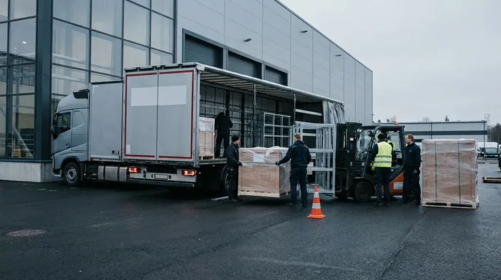 Logistyka targowa: dowóz zabudowy i eksponatów do Business Design Centre