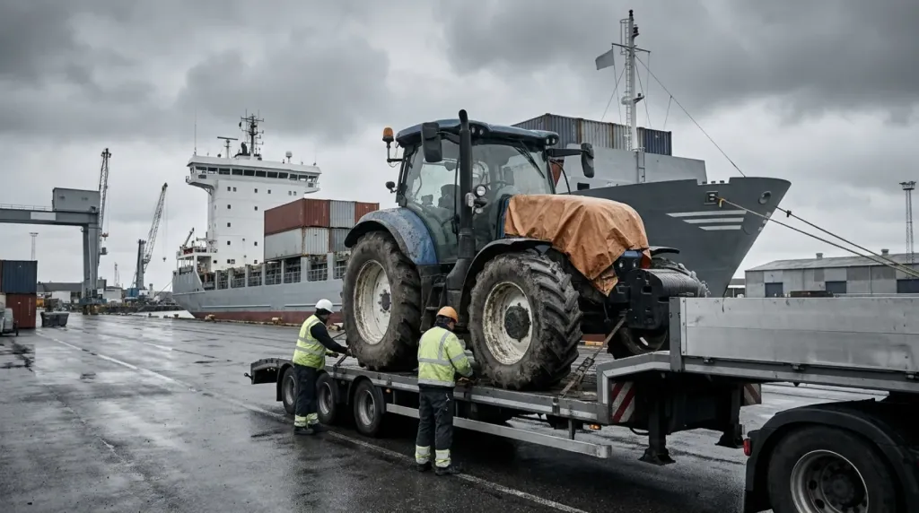 Transport i import ciągnika rolniczego z Wielkiej Brytanii