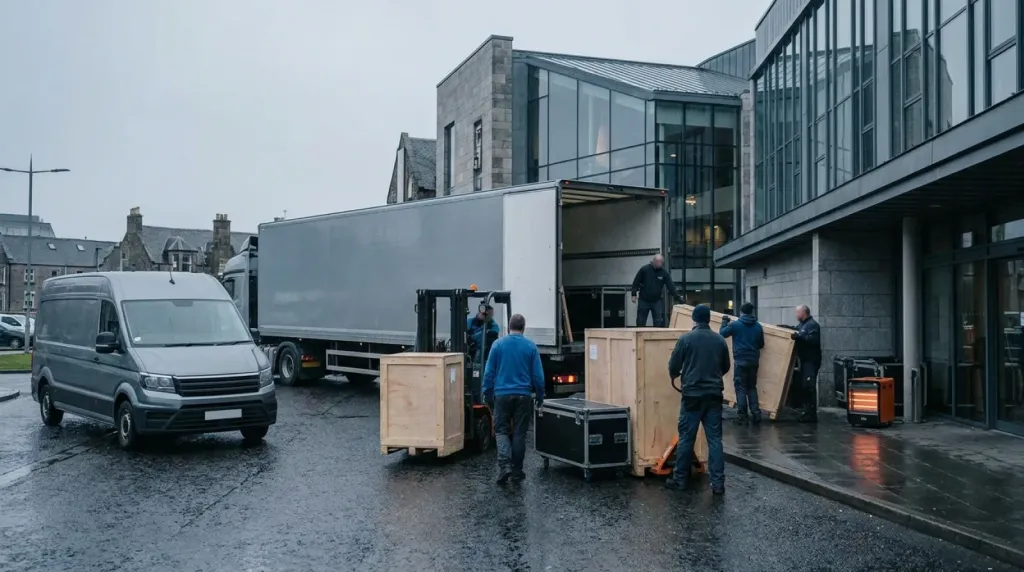 Logistyka targowa: transport do obiektu Eden Court w Inverness