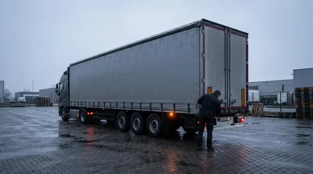 HGV driver Poland to UK at OTSL: curtainsider, Kielce, office papers