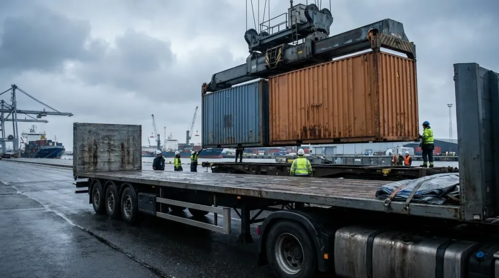 Transport i import z UK: kontener budowlany i biurowy