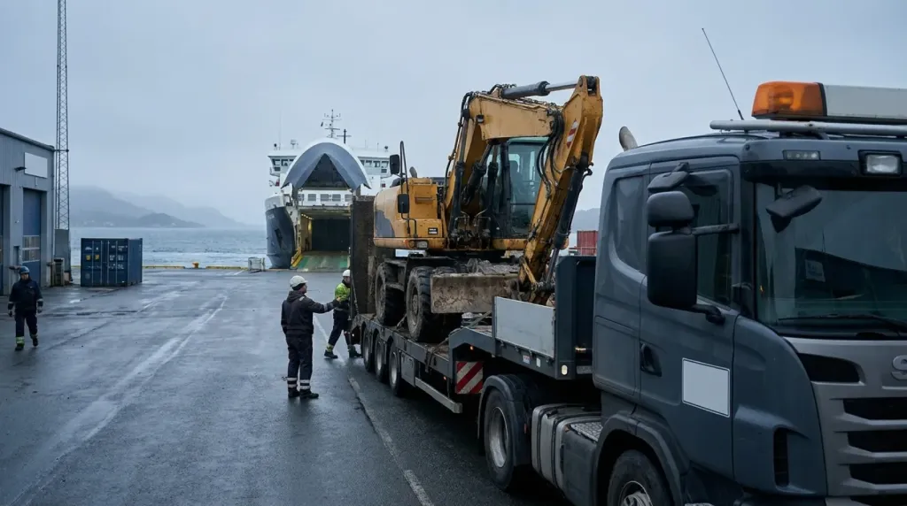 Transport i import koparki kołowej z Wielkiej Brytanii