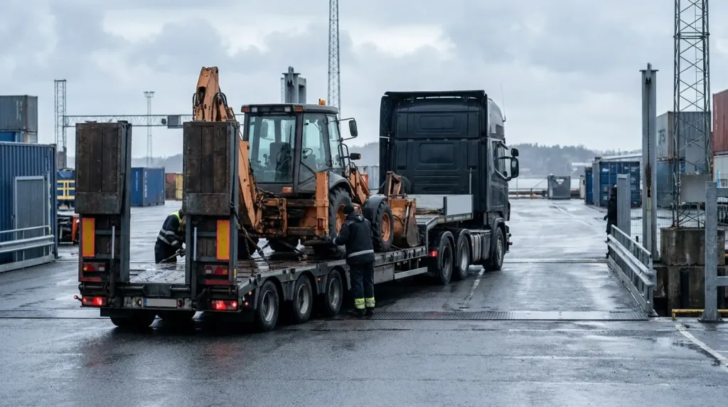 Transport i import koparko-ładowarki z Wielkiej Brytanii