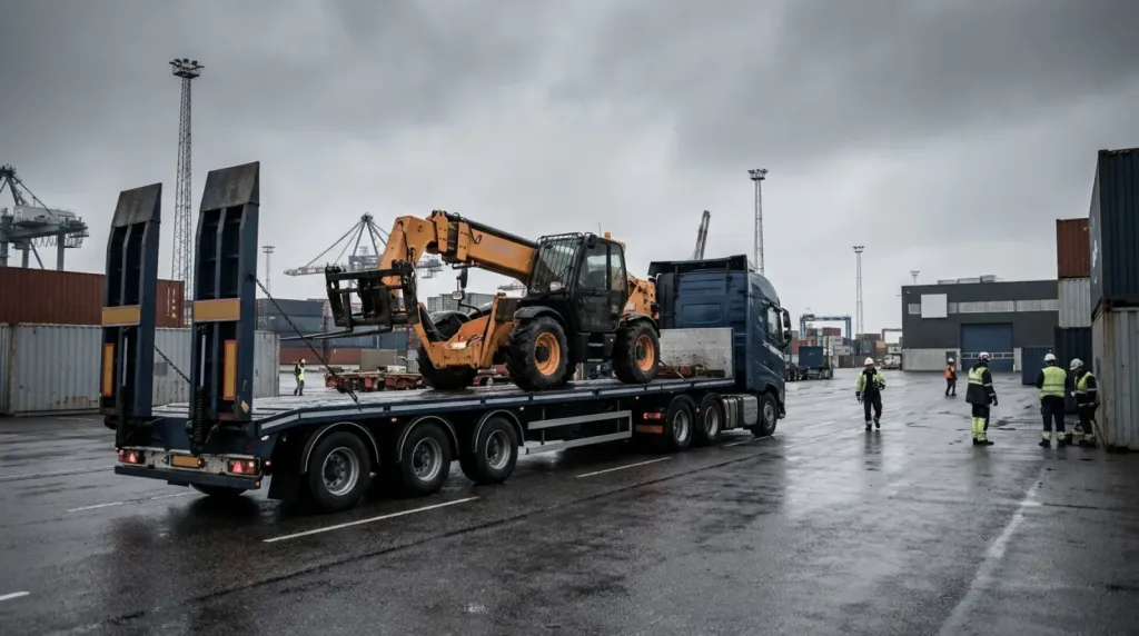 Transport i import ładowarki teleskopowej z Wielkiej Brytanii