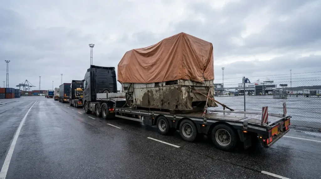 Zakup na aukcji Morris Leslie w UK i transport maszyny do Polski