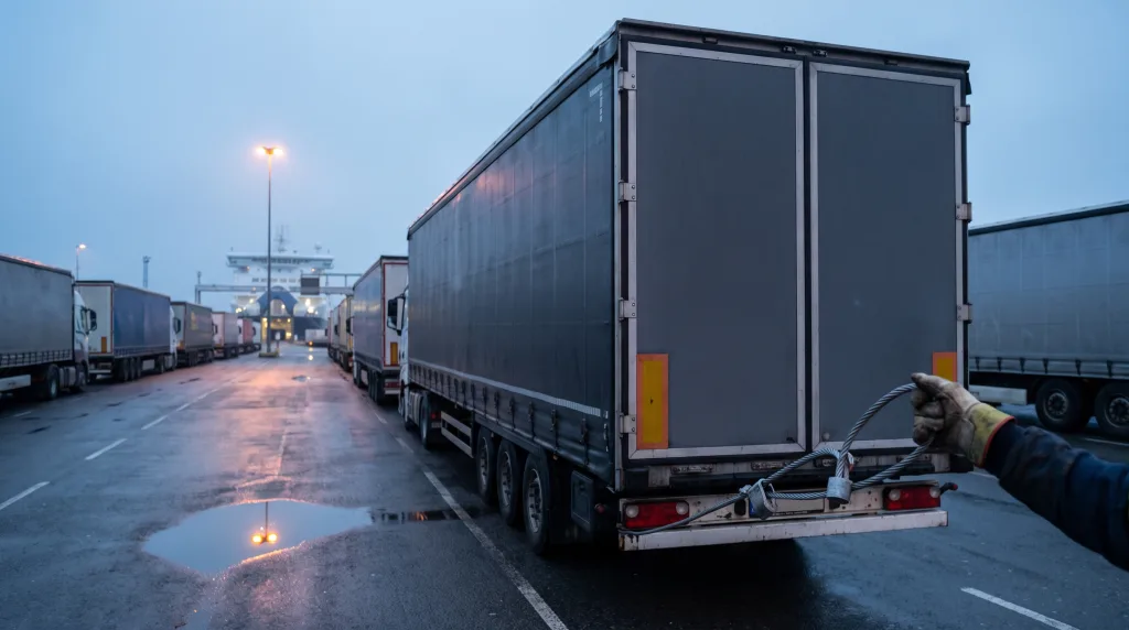 Curtainsider on the Poland–England route: requirements before Dunkirk