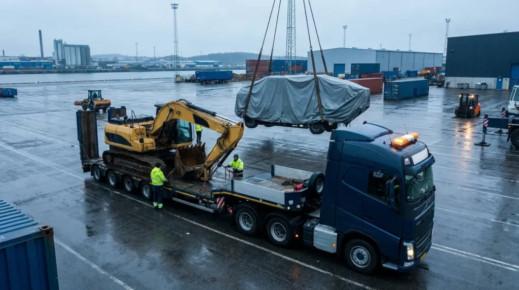 Transport maszyny z aukcji Ritchie Bros. z UK do Polski