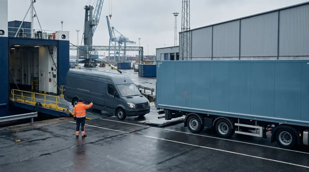 Transport i import samochodu dostawczego z Wielkiej Brytanii