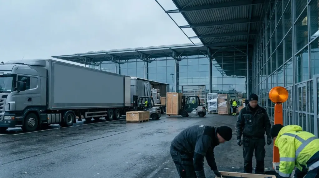 Logistyka targowa: dowóz zabudowy i eksponatów na Sandown Park