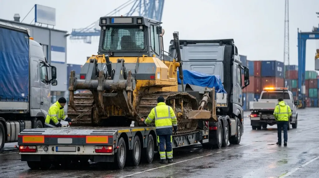 Transport i import spycharki gąsienicowej z Wielkiej Brytanii