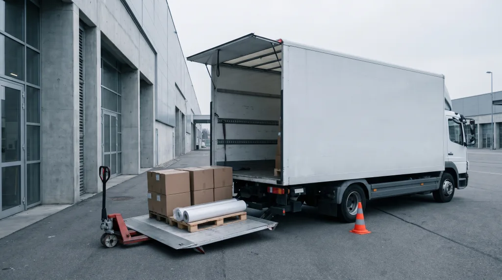 Small exhibitor at Targi Kielce: 1–3 pallets by groupage, tail lift
