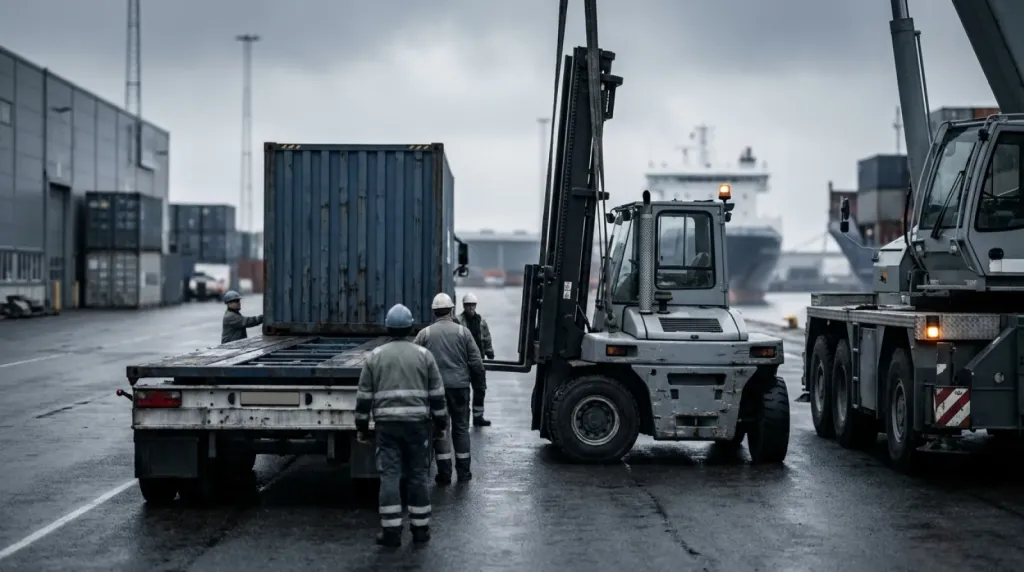 Transport i import wózka widłowego z Wielkiej Brytanii