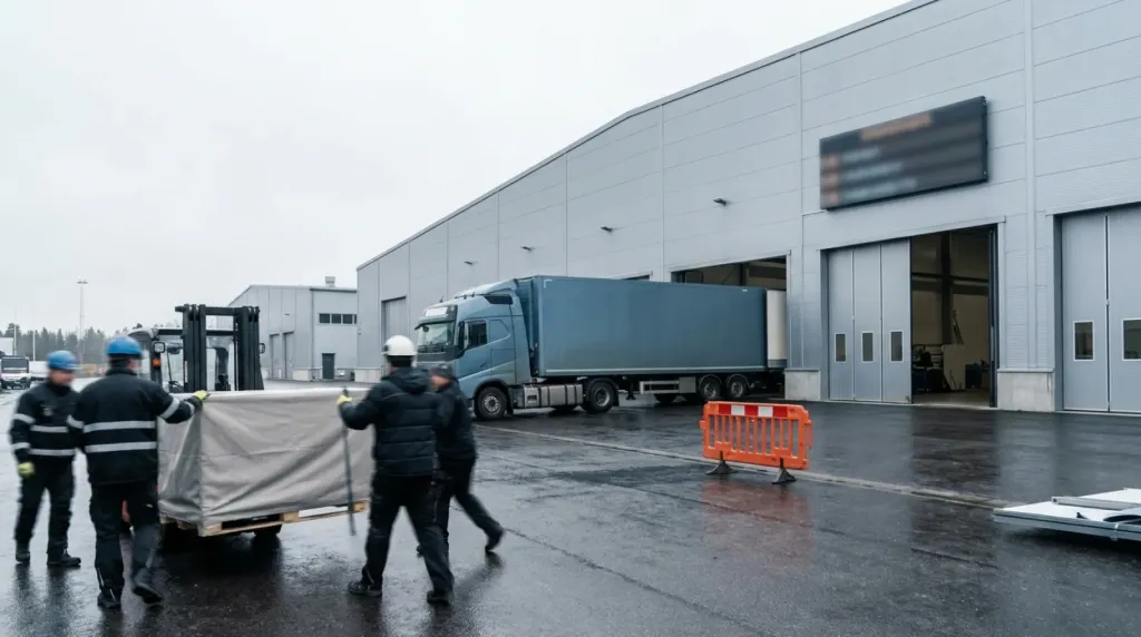 Logistyka targowa: dowóz zabudowy do Yorkshire Event Centre