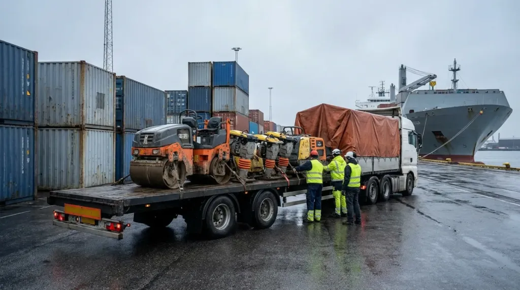 Transport i import zagęszczarek oraz ubijaków z Wielkiej Brytanii